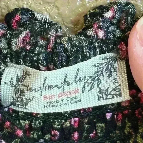 Free People crop top bralette floral pattern women’s sz medium removable strap - Picture 5 of 9